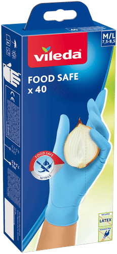 Vileda Food Safe 40只一次性丁腈手套,M/L码