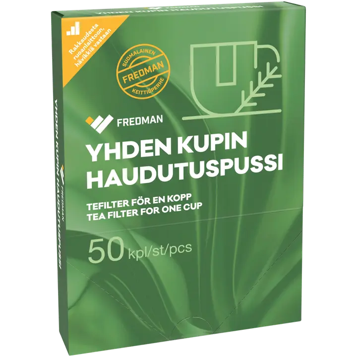 Fredman yhden kupin teenhaudutuspussi 50kpl|Fredman 一杯茶浸泡袋 50kpl