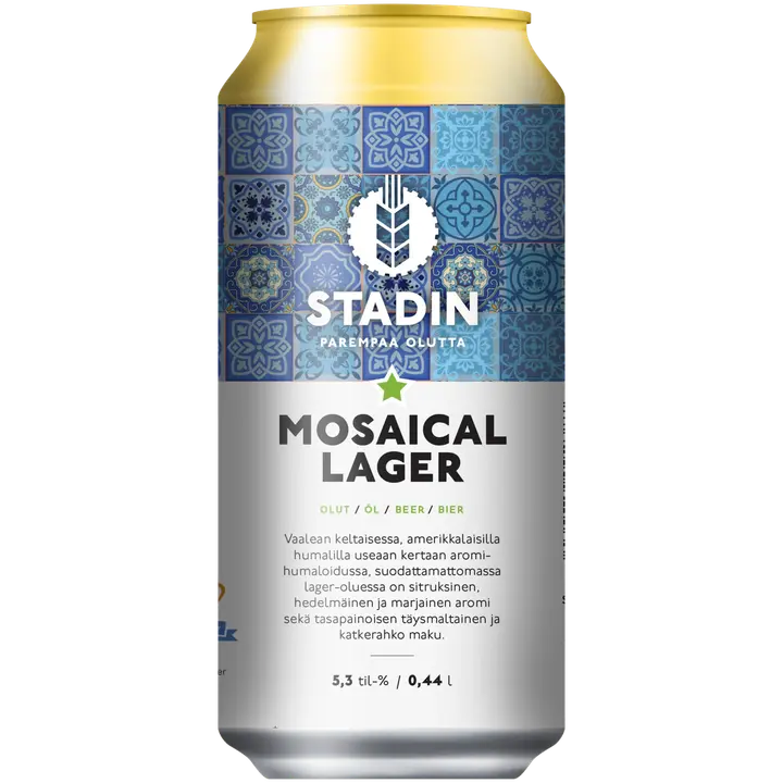 Stadin Panimo Oy Stadin Mosaical Lager 5,3% 0,44l|Stadin Panimo Oy Stadin 马赛克饮品 5.3% 0,44l
