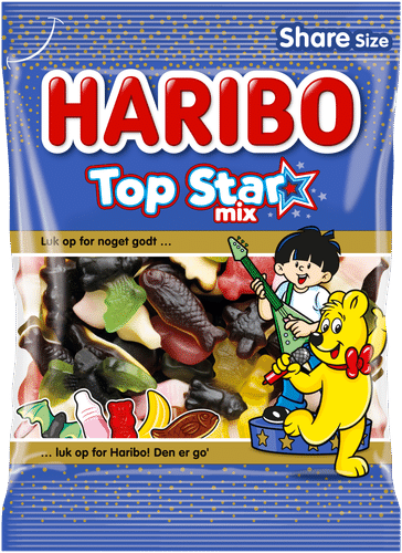 Haribo Top Star Mix 250克糖果袋|HARIBO Top Star Mix 250 g karkkipussi