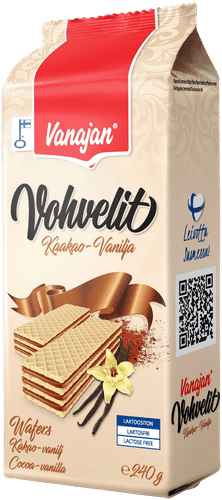 Vanajan 可可香草华夫饼 240g|Vanajan Kaakao-vaniljavohveli 240g