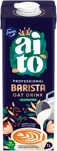 Fazer Aito Professional Barista燕麦饮品,无麸质1升UHT