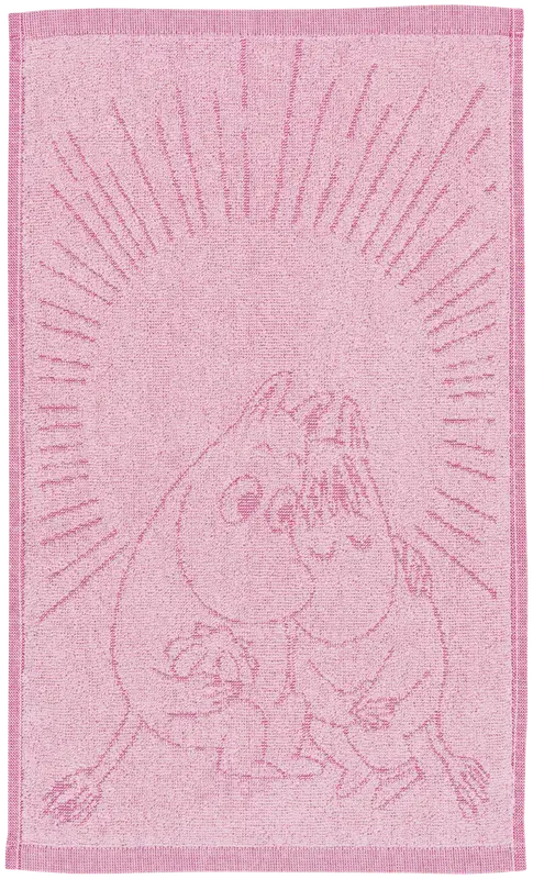Moomin Arabia 姆明手巾30x50 心形爪 粉红 GOTS|Moomin Arabia Muumi käsipyyhe 30x50 Sydänkäp. v.pun.GOTS