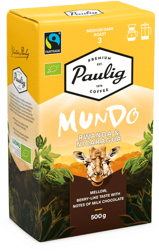 Paulig Mundo Rwanda&Nicaragua Luomu kahvi suodatinjauhatus 500g|Paulig Mundo 卢旺达和尼加拉瓜有机咖啡滤磨 500g