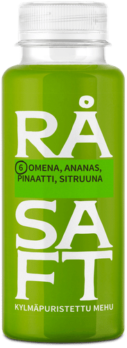 Råsaft Omena Ananas pinaatti sitruuna 250 ml|Råsaft 苹果 菠萝 菠菜 柠檬 250 ml