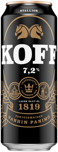 Koff Stallion Lager饮品 7.2% vol 罐装 0,5 L