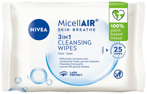 NIVEA 25kpl 3-in-1 Micellar Cleansing Wipes -puhdistusliinat