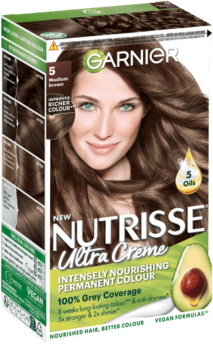Garnier Nutrisse 超霜5.0中棕色持久染发剂 1kpl