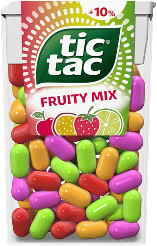 Tic Tac 54克水果味含片,口味有樱桃、百香果、柠檬-青柠、草莓-薄荷