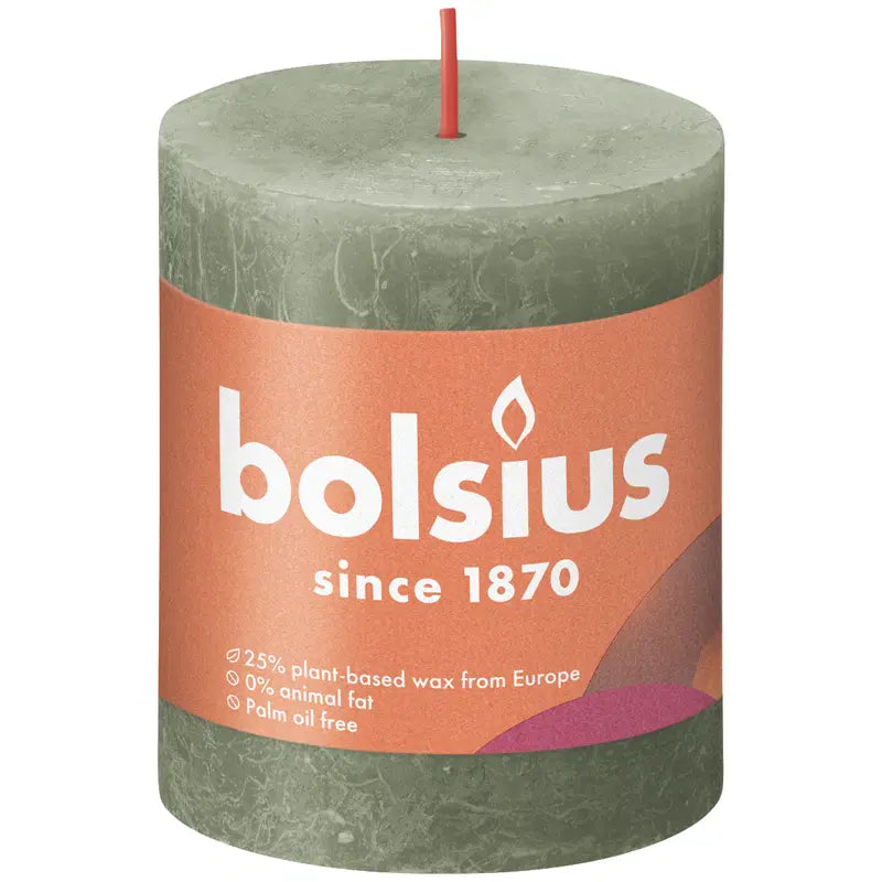 Bolsius 乡村风格PK 80/68 鲜橄榄|Bolsius RUSTIIKKI PK 80/68 Fresh olive