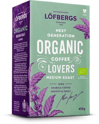 Löfbergs Organic Medium roast 450g kahvi luomu|Löfbergs 有机中度烘焙 450 克有机咖啡