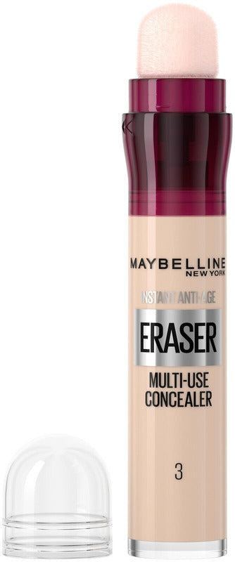 Maybelline 纽约瞬间抗龄橡皮擦遮瑕膏 03 白皙 6,8ml|Maybelline New York Instant Anti Age Eraser 03 Fair peitevoide 6,8ml