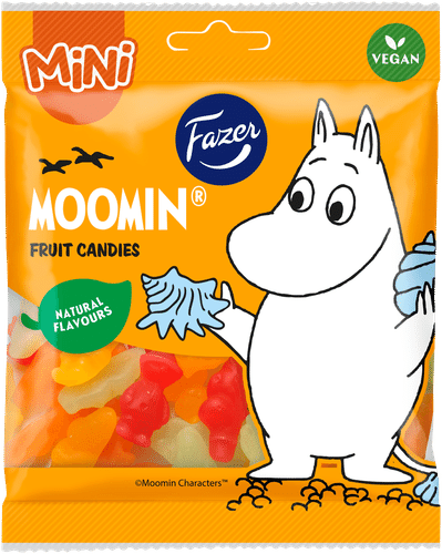 Fazer 姆明水果糖袋 80g|Fazer Moomin hedelmäkarkkipussi 80g