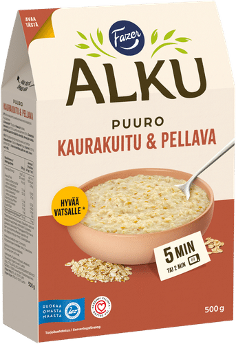 Fazer Alku Kaurakuitu & pellava puuro 500 g|Fazer Alku 燕麦麸亚麻粥 500 g