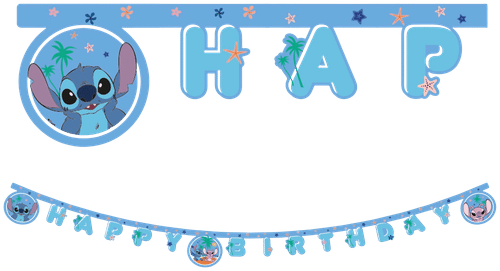 Decorata Party 横幅 Stitch & Angel 生日快乐