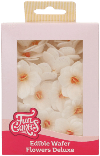 FunCakes syötävät vohvelikukat, Hortensia valkoinen 18 kpl|Funcakes 食用华夫花白色绣球 18 kpl