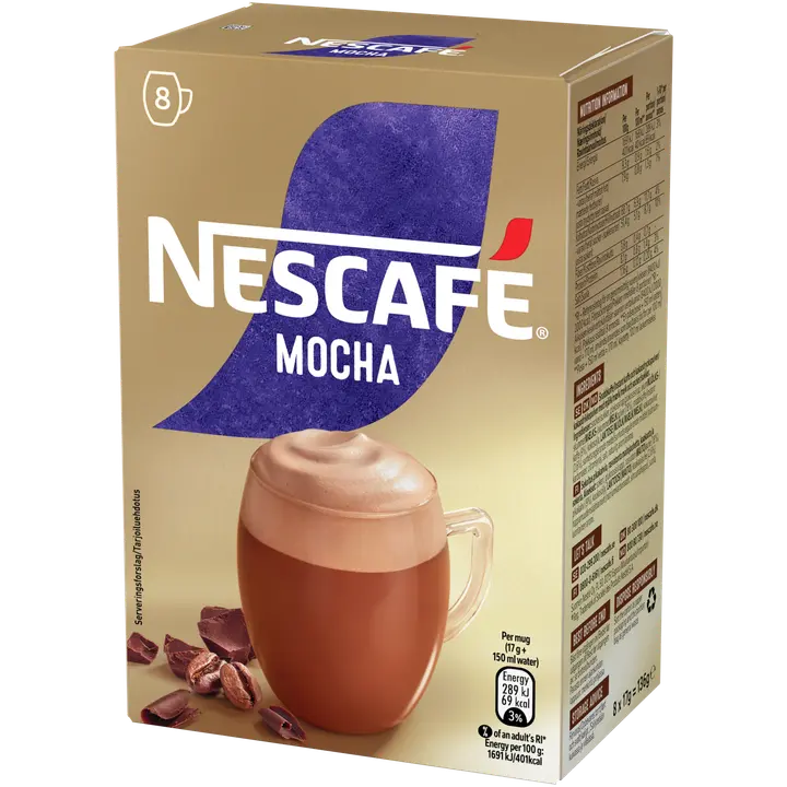 Nescafé Mocha Café au Chocolat 136g erikoispikakahvi|Nescafé 摩卡咖啡巧克力 136g 特制速溶咖啡