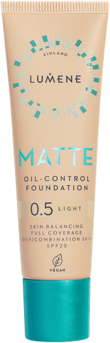 Lumene 控油哑光粉底液 SPF20 0.5 Light 30 ml|Lumene Matte Oil-control Mattameikkivoide SPF20 0.5 Light 30 ml