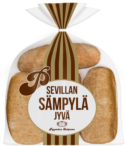Pyymäen Leipomo Sevillan sämpylä - Jyvä 4 kpl 350 g|Pyymäen Leipomo 塞维利亚面包 - 谷物 4个 350 g