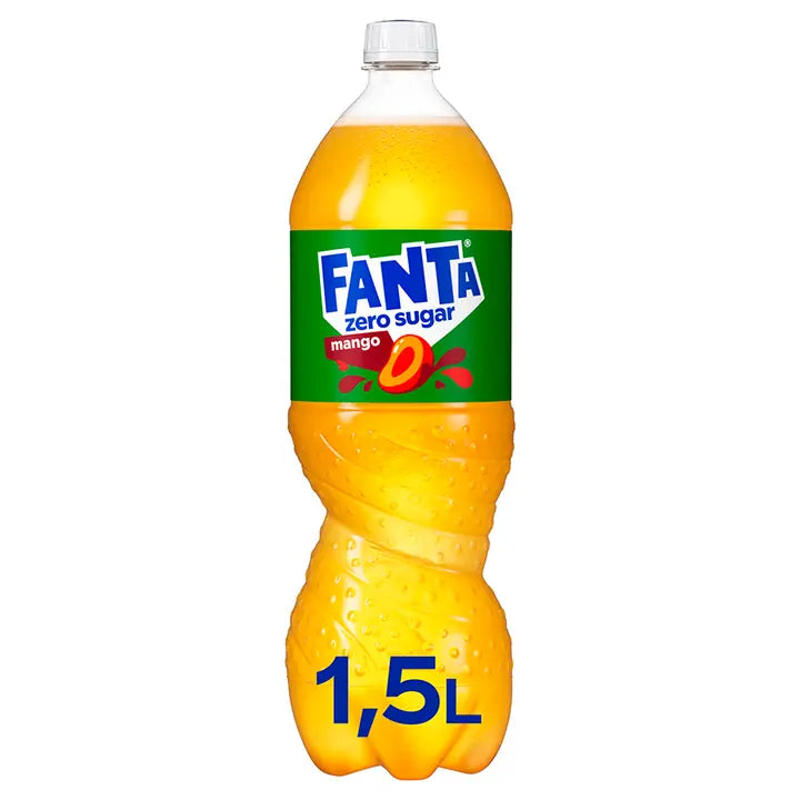 Fanta Mango Zero virvoitusjuoma muovipullo 1,5 L|Fanta 芒果零软饮料塑料瓶 1,5 L