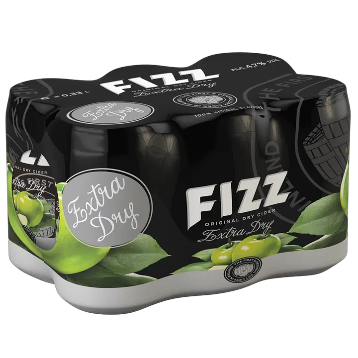 6 x Fizz Extra Dry siideri 4,7% 0,33 l tlk kutiste|FIZZ 6 x Fizz Extra Dry 苹果饮品 4.7% 每瓶 0.33 升