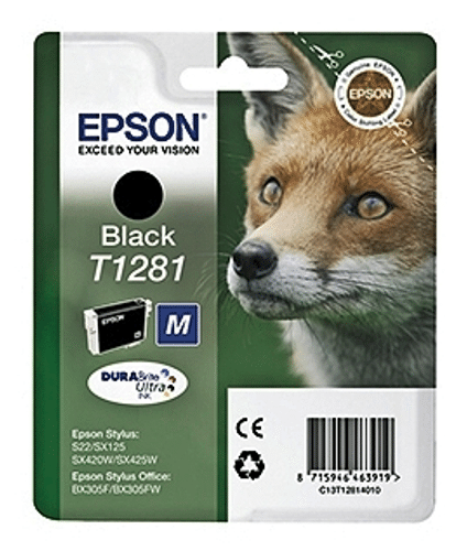 Epson 黑色墨盒 T1281