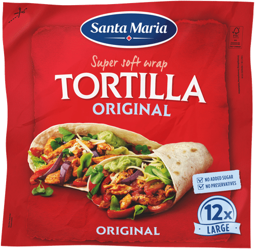 Santa Maria 原味大号小麦卷饼12片 742 g|Santa Maria Tortilla Original Large vehnätortilla 12 kpl, 742 g