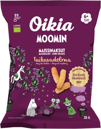 Oikia Moomin Luomumaissinaksu taikavadelma 25 g