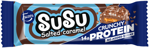 Fazer 苏苏脆咸太妃蛋白棒 45g|Fazer Susu Crunchy suolainen toffee proteiinipatukka 45g
