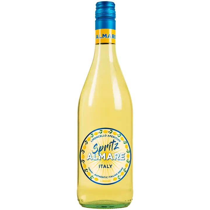 Spritz Almare 柠檬饮品,8% 体积,75 cl 玻璃瓶|Spritz Almare Limoncello, 8 %-vol., 75 cl lasipullo