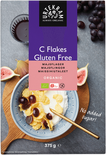 URTEKRAM Luomu Gluteeniton C-Flakes 375g|Urtekram 有机无麸质玉米片 375g