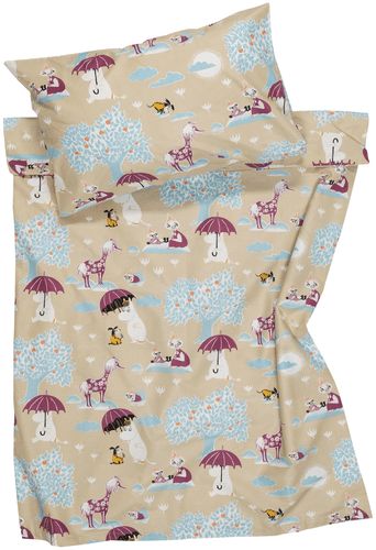 Moomin Arabia 姆明儿童床品套装 120x160 雨伞图案 GOTS