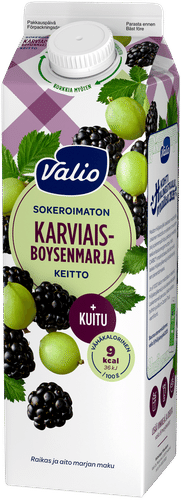 Valio karviais-boysenmarjakeitto +kuitu 1 kg sokeroimaton|Valio 醋栗波森莓汤+纤维1公斤不加糖