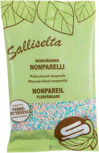 Salliselta Nonparelli moniväri 100g|Salliselta 彩色糖针 100g