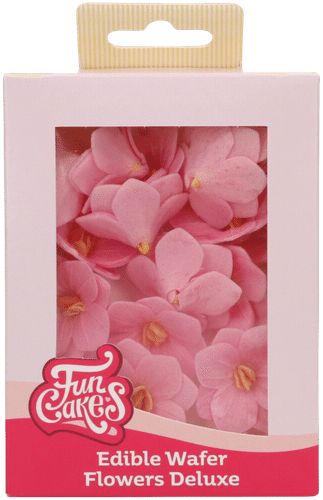 FunCakes syötävät vohvelikukat, Hortensia pinkki 18 kpl|Funcakes 食用华夫花粉色绣球 18 kpl