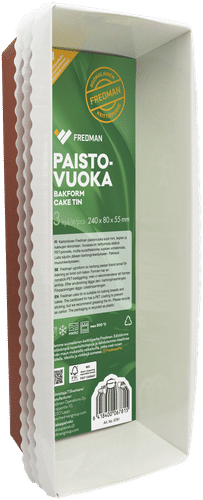 Fredman kartonkinen paistovuoka 1l 3 kpl
