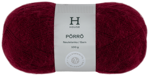 House 马海毛-羊毛-腈纶线 Pörrö 100g 酒红 999