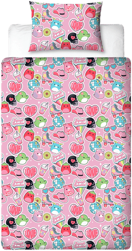 Squishmallows 儿童被套套装 Squishmallows 150x210+50x60厘米