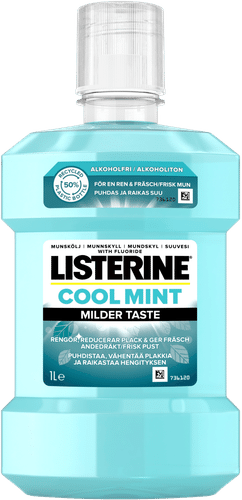 Listerine 清凉薄荷温和漱口水 1000 ml|Listerine Cool Mint Milder Taste suuvesi, 1000 ml