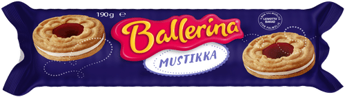 Kantolan 芭蕾娜蓝莓夹心饼干 190g|Kantolan Ballerina mustikka täytekeksi 190g