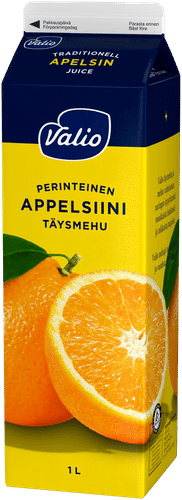 Valio appelsiinitäysmehu 1 l perinteinen|Valio 全橙汁 1 升 传统