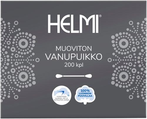 Helmi muoviton vanupuikko 200 kpl