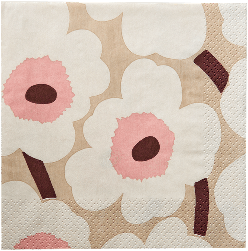 Marimekko 罂粟花米粉色餐巾 20张/33厘米