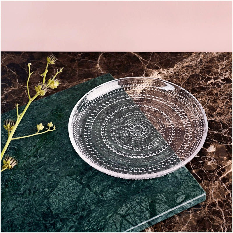 Iittala 卡斯泰赫尔米盘子25厘米透明|Iittala Lautanen Kastehelmi 25cm kirkas