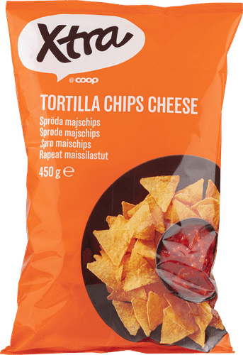 Xtra tortilla chips maissilastut juusto 450 g