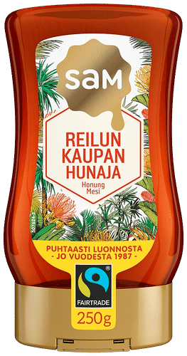 Hunajainen SAM Reilun Kaupan Hunaja 250g|Hunajainen Sam 公平贸易蜂蜜 250g