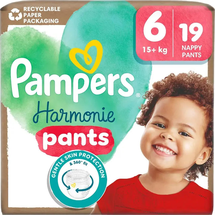Pampers Harmonie nappy pants S6 15+kg 19 kpl vaippa|Pampers Harmonie 纸尿裤 S6 15+公斤 19 纸尿裤