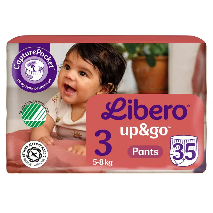 LIBERO Up&Go housuvaippa koko 3, 35kpl, 5-8 kg|Libero Up&Go 裤尿布尺寸 3,35 片,5-8 公斤
