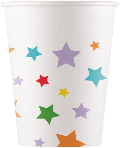 Decorata Party 彩色星星马克杯200ml 8 kpl