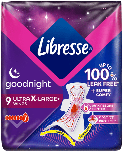 Libresse Ultra yöside Ultra+ X-Large Night Wings 9 kpl